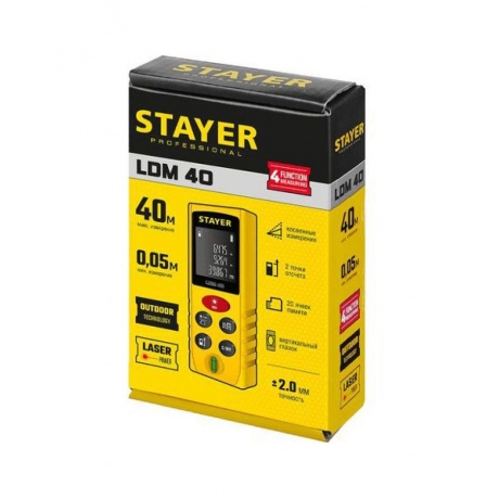 Дальномер лазерный Stayer LDM-40 34956 - фото 5