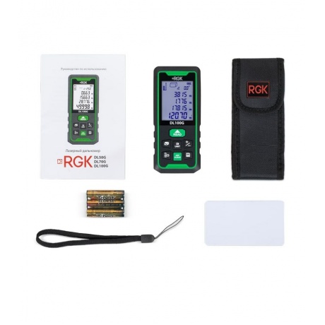 Дальномер лазерный RGK DL100G - зеленый луч - фото 3