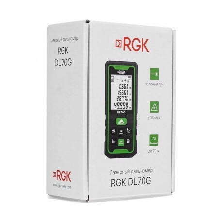 Дальномер лазерный RGK DL70G - зеленый луч - фото 7