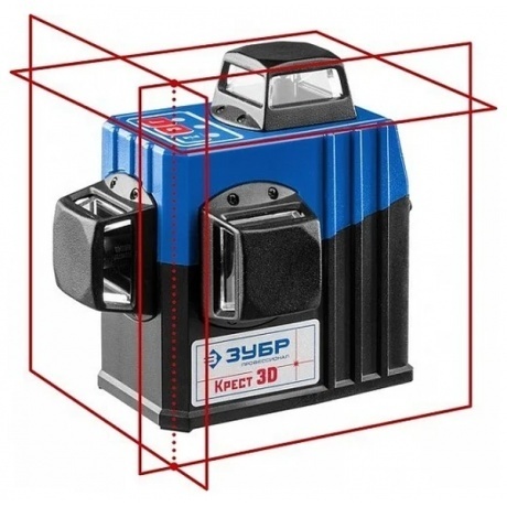 Уровень лазерный Зубр Профессионал Крест-3D 34908 - фото 2