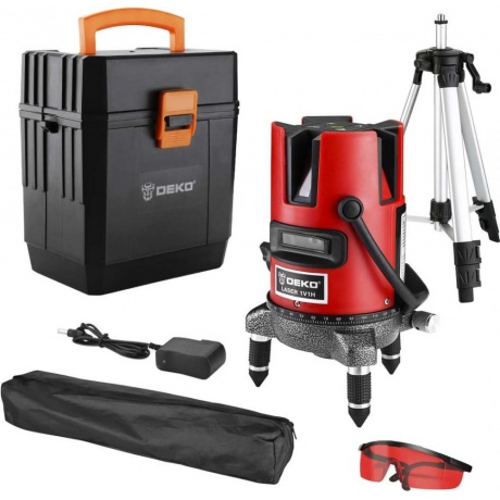 Уровень лазерный самовыравнивающийся DEKO DKLL02RB SET 4 в кейсе со штативом 4950₽