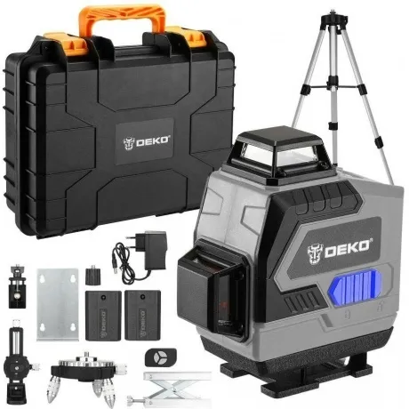 Уровень лазерный самовыравнивающийся DEKO DKLL16 в кейсе (16 лин...