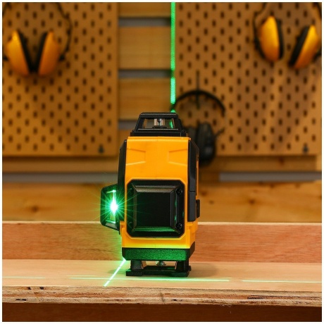 Уровень лазерный самовыравнивающийся DEKO DKLL16 в кейсе со штативом 1,2 м (16 линий, зеленый луч, 2 АКБ) - фото 9