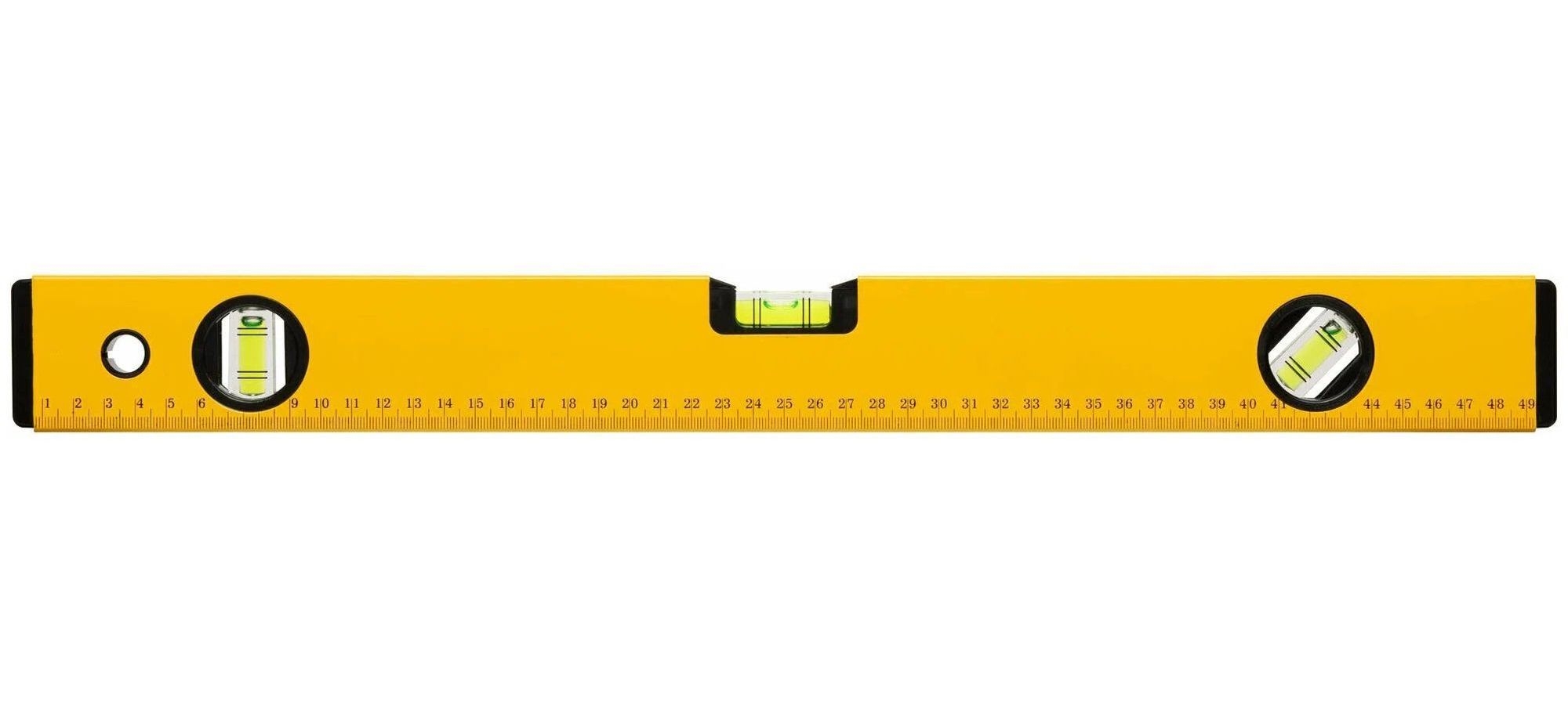 Уровень Стайл, 3 глазка, желтый усиленный корпус, фрезер. рабочая грань, шкала, Профи 500 мм