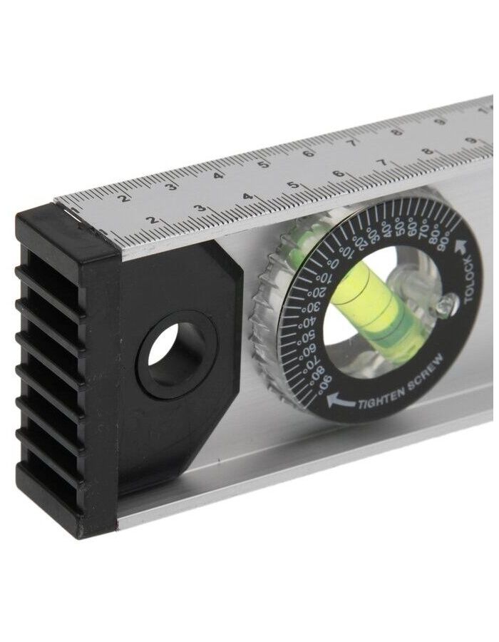 Уровень алюминиевый "Рельс", 800 мм, 3 глазка (1 поворотный)// Matrix - фото 5