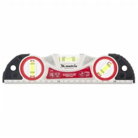 Уровень алюминиевый литой, фрезерованный, 3 глазка, две ударные ...