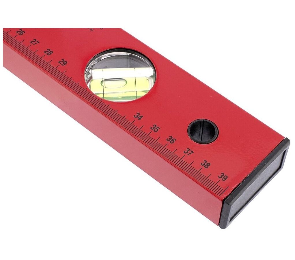 Уровень алюминиевый, 400 мм, 3 глазка, красный, линейка// Matrix - фото 2