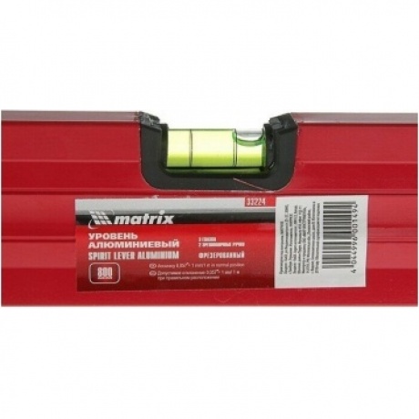 Уровень алюминиевый, 800 мм, фрезерованный, 3 глазка, 2 эргономичные ручки Matrix - фото 9