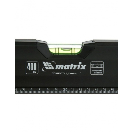 Уровень алюминиевый, усиленный, фрезерованный, 3 глазка, 400 мм Matrix - фото 5