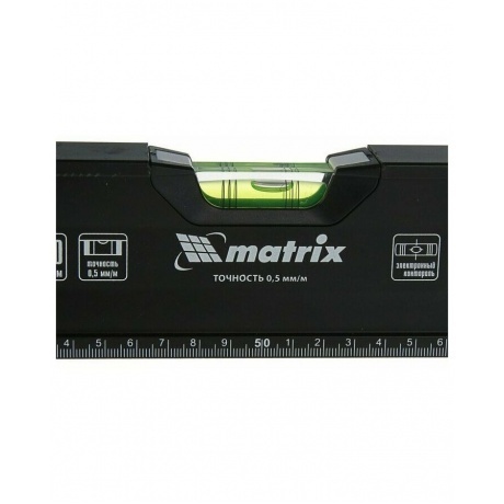 Уровень алюминиевый, усиленный, фрезерованный, 3 глазка, 400 мм Matrix - фото 6