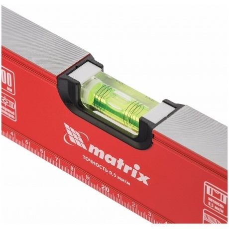 Уровень алюминиевый, фрезерованный, 3 глазка, рукоятки, 1500 мм Matrix - фото 4