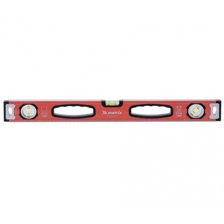 

Уровень алюминиевый, фрезерованный, 3 глазка, рукоятки, 800 мм Matrix