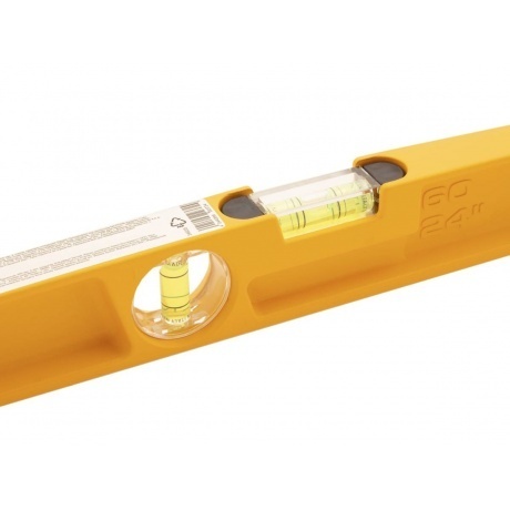 Уровень литой, 600 мм, 2 глазка, ударные площадки Denzel - фото 6