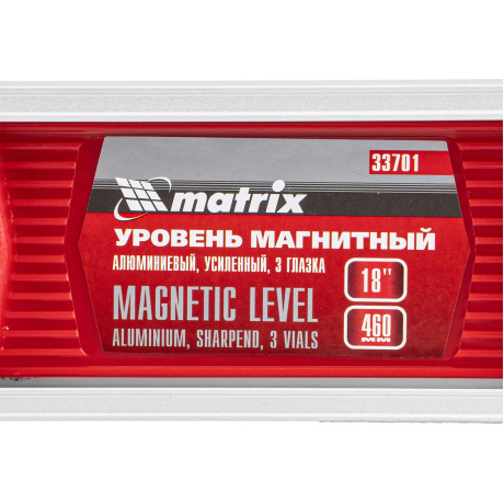 Уровень магнитный, 460 мм, 3 глазка Matrix (33701) - фото 1