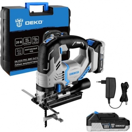 Лобзик аккумуляторный DEKO DKJS20 PRO в кейсе 20В 2x25Ач 9000₽