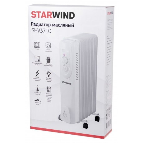 Радиатор масляный Starwind SHV3710 белый - фото 3