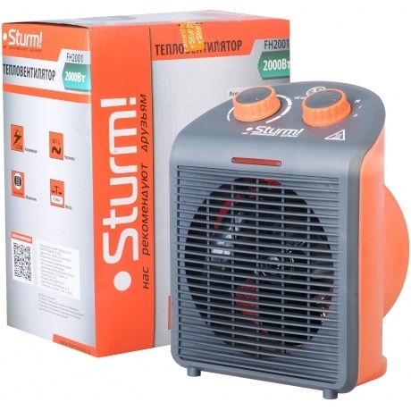 Тепловентилятор Sturm! FH2001 2000Вт черный/оранжевый - фото 9