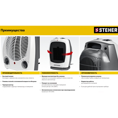 Тепловентилятор STEHER SVE-2000, 2 кВт - фото 9