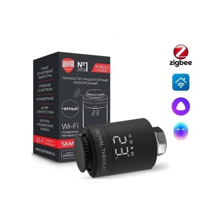 

Термостат радиаторный электронный Royal Thermo Smart Heat, черный