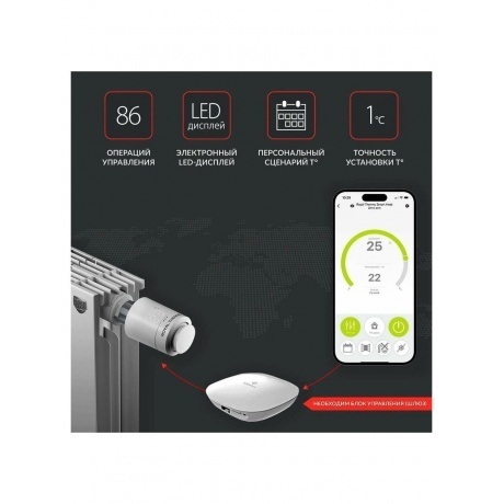 Термостат радиаторный электронный Royal Thermo Smart Heat, белый - фото 11