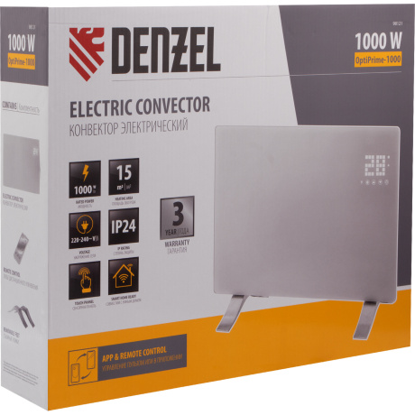 Конвектор электрический DENZEL 98121, OptiPrime-1000, Wi-Fi, тачскрин, цифровой термостат, 1000 Вт - фото 7