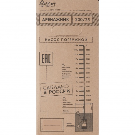 Насос погружной дренажный Джилекс ДРЕНАЖНИК 200/25 - фото 4