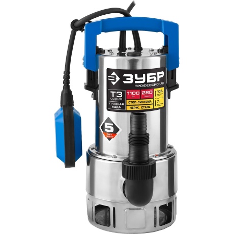 Насос погружной дренажный Зубр Профессионал Т3 НПГ-Т3-1100-С - фото 2