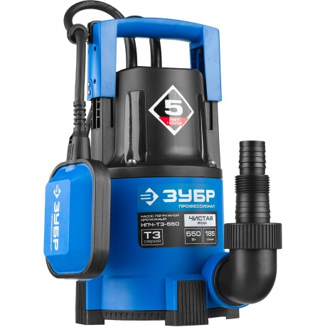 Насос погружной дренажный Зубр Профессионал Т3 НПЧ-Т3-550 - фото 6