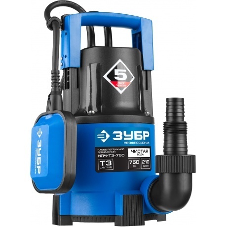 Насос погружной дренажный Зубр Профессионал Т3 НПЧ-Т3-750 - фото 1