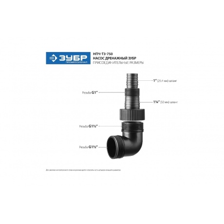 Насос погружной дренажный Зубр Профессионал Т3 НПЧ-Т3-750 - фото 14