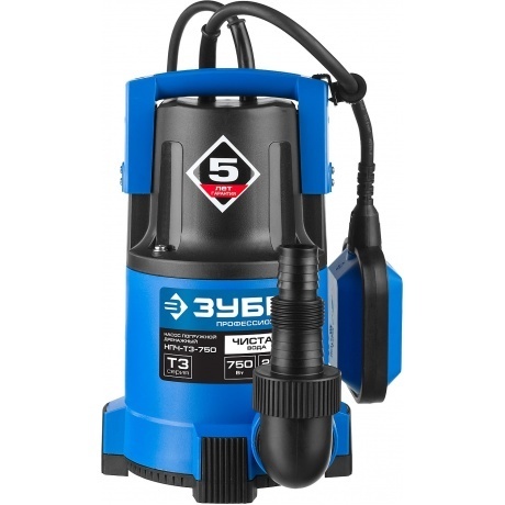 Насос погружной дренажный Зубр Профессионал Т3 НПЧ-Т3-750 - фото 3