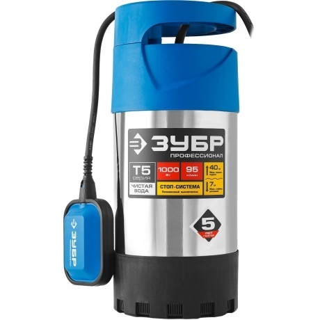 

Насос погружной дренажный Зубр Профессионал Т5 НПЧ-Т5-1000-С