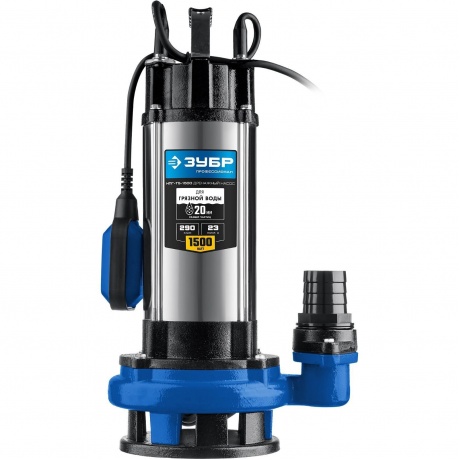 

Насос погружной дренажный ЗУБР Профессионал НПГ-Т5-1500
