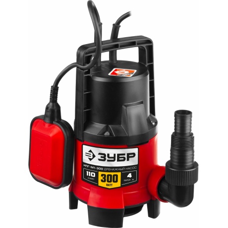 

Насос погружной дренажный ЗУБР, НПГ-М1-300 300 Вт