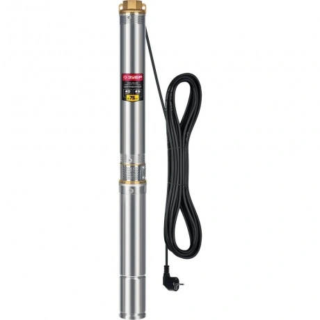 Скважинный насос центробежный ЗУБР, 40 м напор НСЦ-75-40