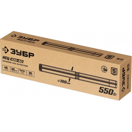 Скважинный насос центробежный ЗУБР, 40 м напор - фото 7