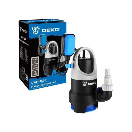 Насос дренажный DEKO DWP-950P грязевая поплавок 220В 950Вт пластик 4050₽