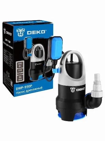 Насос дренажный DEKO DWP-950P (грязевая, поплавок, 220В, 950Вт, ...