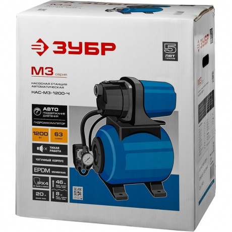Станция насосная Зубр НАС-М3-1200-Ч - фото 9