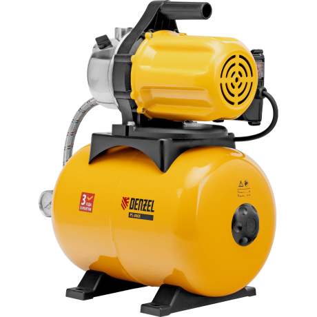 Насосная станция PS800X, 800 Вт, 3200 л/ч, ресивер 24 л, напор 38 м, нержавейка Denzel - фото 22