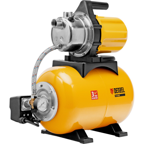 Насосная станция PS800X, 800 Вт, 3200 л/ч, ресивер 24 л, напор 38 м, нержавейка Denzel - фото 28