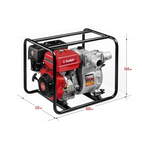 Мотопомпа бензиновая Зубр МПГ-1300-80 - фото 2