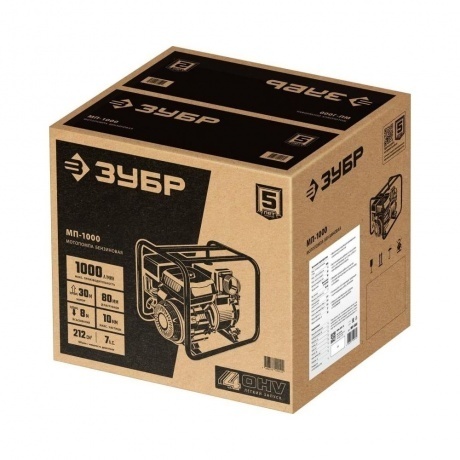 Мотопомпа Зубр ЗБМП-1000 - фото 6