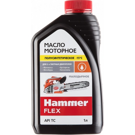 Масло Hammer Flex 501-004  полусинтетическое 2-х тактное 1,0л., API TC - фото 1