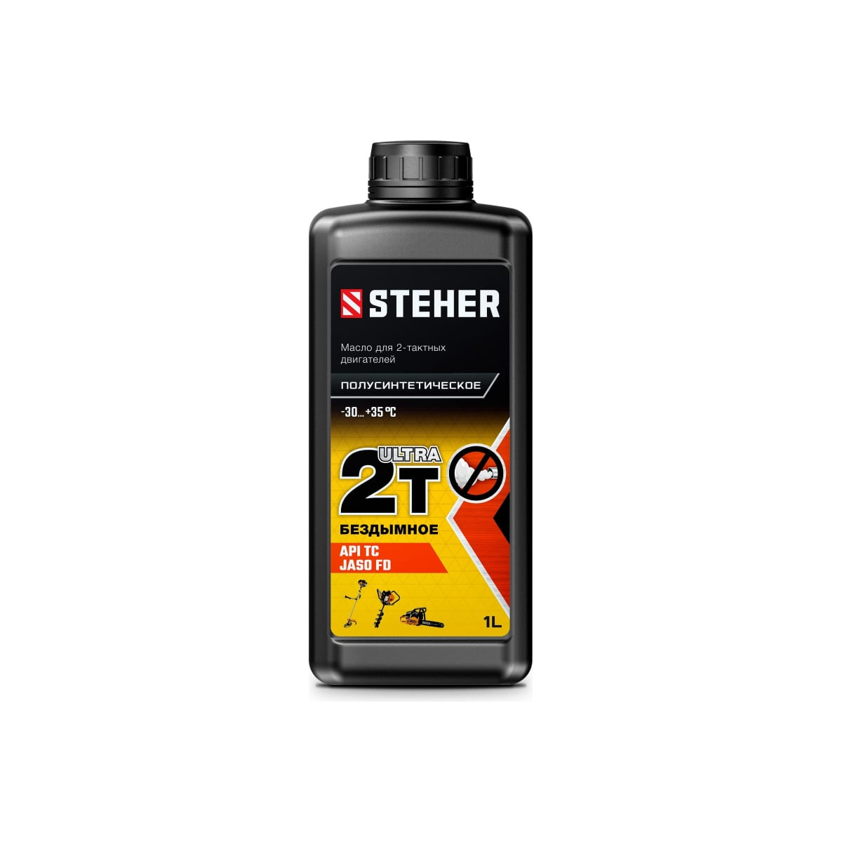 STEHER 2Т-Ultra, 1 л, полусинтетическое масло для 2-тактных двигателей (76002-1) масло steher 76001 1 2t m минеральное для 2 тактных двигателей 1 л
