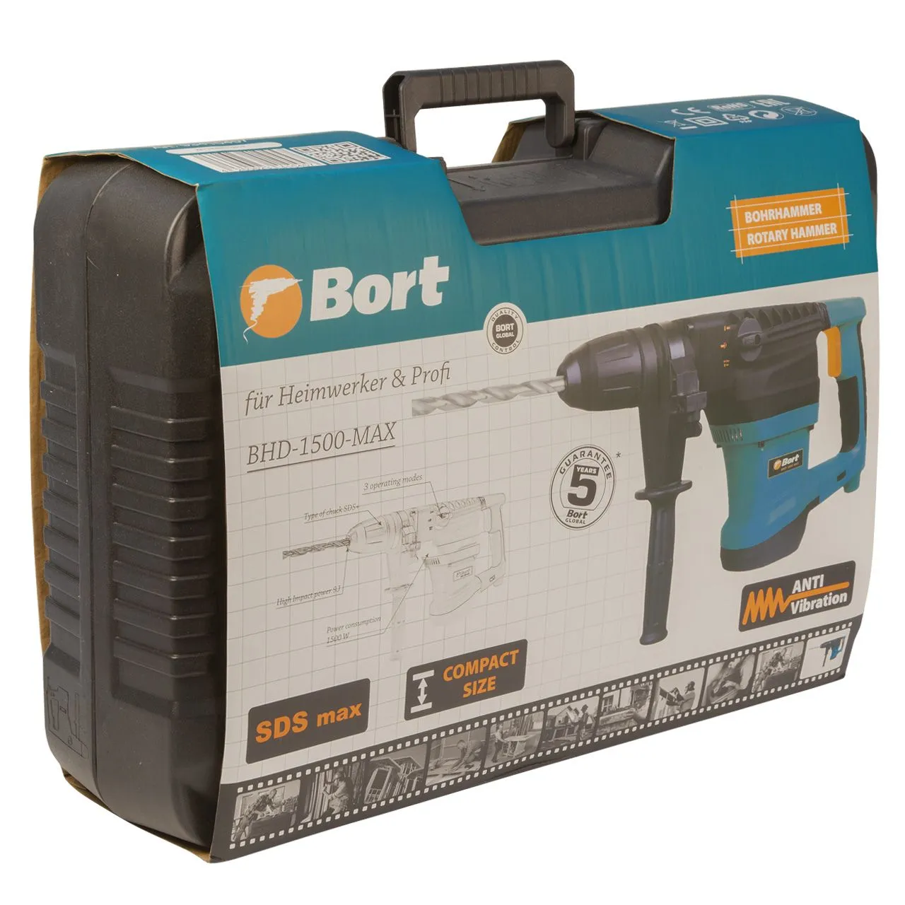 Перфоратор электрический Bort BHD-1500-MAX - фото 2