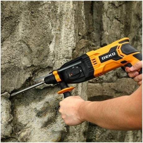 Перфоратор сетевой DEKO ZKH950 в кейсе с набором из 5 буров SDS+, 1050 Вт - фото 7