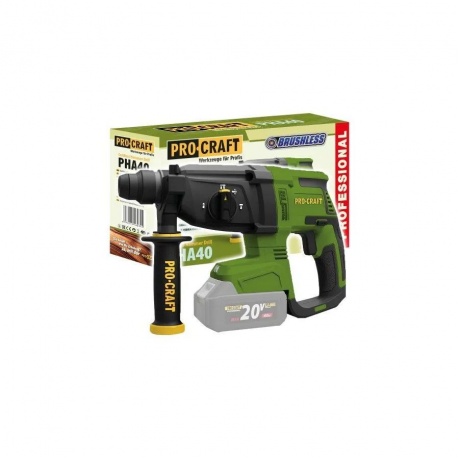Перфоратор аккумуляторный бесщеточный PHA40 Procraft 20В 26 Дж Без АКБ и ЗУ 5400₽