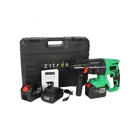 Перфоратор аккумуляторный Zitrek ZKCH20 PRO (20В, Li-ion 2x6.0Ач...
