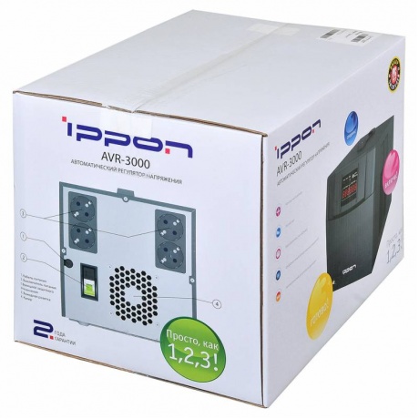 Стабилизатор Ippon AVR-3000 AVR-3000 - фото 4